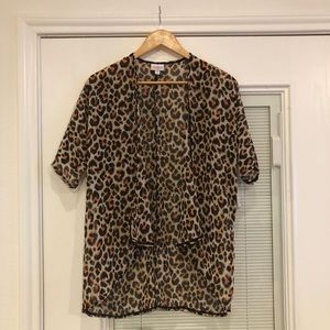 LuLaRoe Bianka Kimono LEOPARD! Size 3